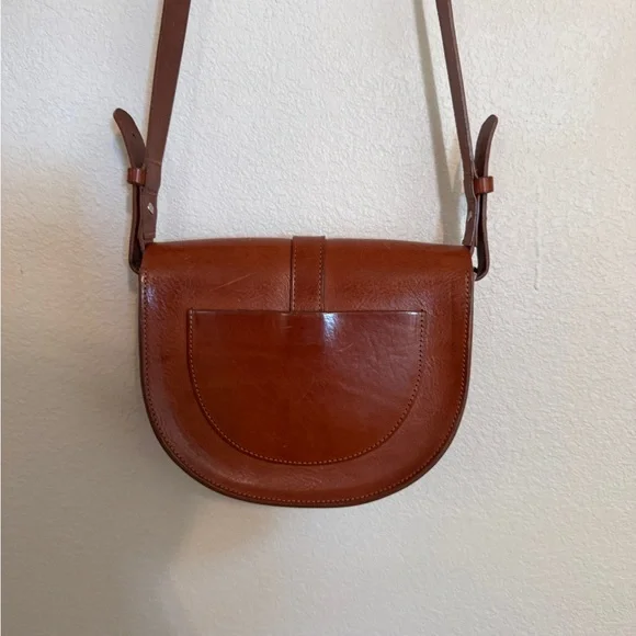 Sezane ORIGINAL design Claude Tan Leather Crossbody Bag 2017/2018 - Picture 4 of 9